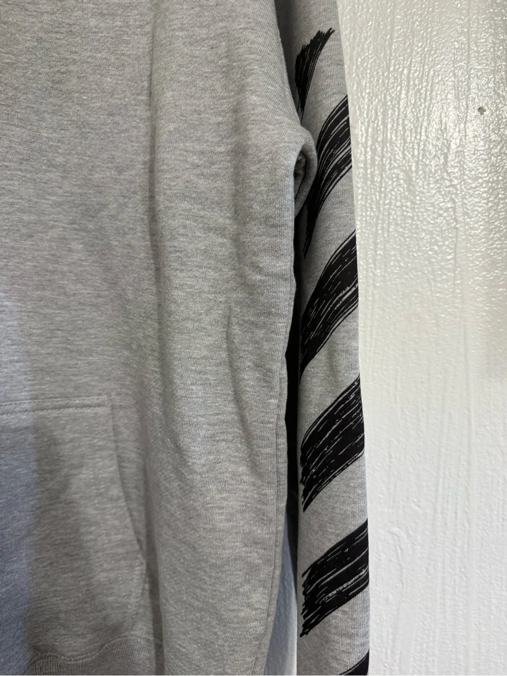 OFF-WHITE VIRGIL ABLOH KIDS PRINT HOODIE SWEATSHIRT HEATHER GREY XL 16